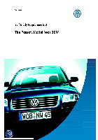 자동차 Volkswagen PASSAT - YEAR 2001 사용자 매뉴얼
