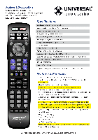 단종 된 제품 Universal Remote Control URC-A6 기능 및 사양